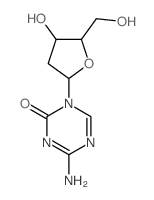 1,3,5-Triazin-2(1H)-one,4-amino-1-(2-deoxy-a-D-erythro-pentofuranosyl)-结构式