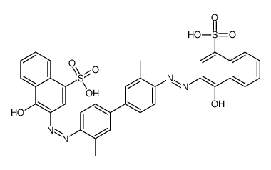 4-hydroxy-3-[4-[4-[(1-hydroxy-4-sulfo-2-naphthyl)azo]-3-methyl-ph enyl]-2-methyl-phenyl]azo-naphthalene-1-sulfonic acid Structure