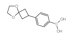 3-(4-硼苯基)环丁烷酮亚乙基缩酮结构式