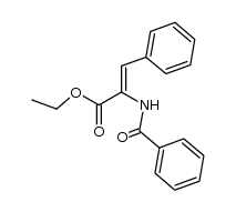 α-benzoylamino-trans-cinnamic acid ethyl ester结构式