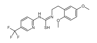 1-[2-(2,5-dimethoxyphenyl)ethyl]-3-[5-(trifluoromethyl)pyridin-2-yl]thiourea结构式