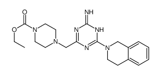 ethyl 4-[[4-amino-6-(3,4-dihydro-1H-isoquinolin-2-yl)-1,3,5-triazin-2-yl]methyl]piperazine-1-carboxylate结构式