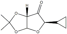 4-C-Cyclopropyl-1-O,2-O-isopropylidene-α-D-erythro-tetrofuranose-3-ulose Structure
