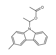 1-(3-methyl-9H-carbazol-9-yl)ethyl acetate结构式