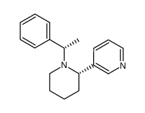 (2S)-N-[(1S)-1-phenylethyl]-2-(3-pyridyl)-4-piperidine结构式