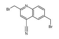 4-Quinolinecarbonitrile,2,6-bis(bromomethyl)- structure