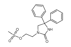 1-(2-methanesulfonyloxy-ethyl)-4,4-diphenyl-imidazolidin-2-one Structure