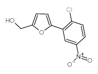 [5-(2-chloro-5-nitro-phenyl)-furan-2-yl]-methanol结构式