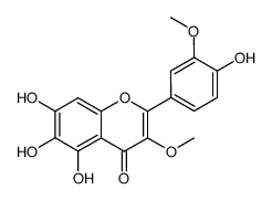 5,6,7,4'-tetrahydroxy-3,3'-dimethoxyflavonol结构式