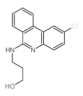 1-Propanol,3-[(2-chloro-6-phenanthridinyl)amino]- Structure