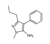 1-methyl-4-phenyl-3-propyl-1H-pyrazol-5-amine structure
