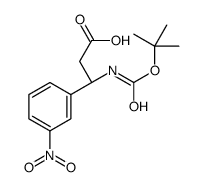 BOC-(S)-3-氨基-3-(3-硝基苯基)-丙酸结构式