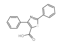 2,4-二苯基-1,3-噻唑-5-羧酸结构式