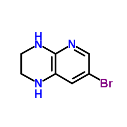 7-溴-1,2,3,4-四氢吡啶并[2,3-b]吡嗪结构式