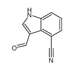 3-甲酰基-1H-吲哚-4-甲腈结构式