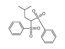 [1-(benzenesulfonyl)-3-methylbutyl]sulfonylbenzene Structure