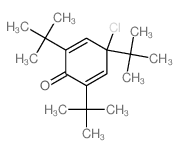 2,5-Cyclohexadien-1-one,4-chloro-2,4,6-tris(1,1-dimethylethyl)-结构式