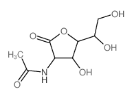 N-[5-(1,2-dihydroxyethyl)-4-hydroxy-2-oxo-oxolan-3-yl]acetamide结构式