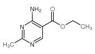 2-甲基-4-氨基-5-嘧啶甲酸乙酯结构式