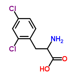 DL-2,4-二氯苯丙氨酸结构式