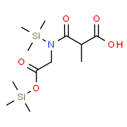 2-Methyl-3-oxo-3-[[2-oxo-2-(trimethylsiloxy)ethyl](trimethylsilyl)amino]propionic acid Structure