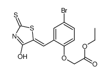 ethyl 2-[4-bromo-2-[(4-oxo-2-sulfanylidene-1,3-thiazolidin-5-ylidene)methyl]phenoxy]acetate结构式