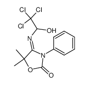5,5-dimethyl-3-phenyl-4-(2,2,2-trichloro-1-hydroxy-ethylimino)-oxazolidin-2-one结构式