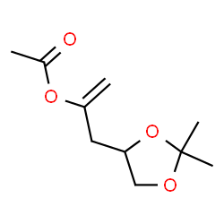 2,2-Dimethyl-α-methylene-1,3-dioxolane-4-ethanol acetate结构式