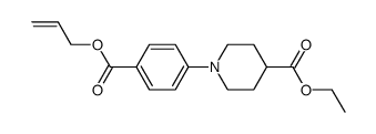 1-{4-[(allyloxy)carbonyl]phenyl}piperidine-4-carboxylic acid ethyl ester结构式