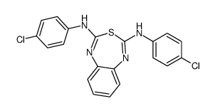 2-N,4-N-bis(4-chlorophenyl)-3,1,5-benzothiadiazepine-2,4-diamine结构式