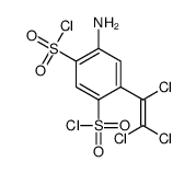 4-amino-6-(1,2,2-trichloroethenyl)benzene-1,3-disulfonyl chloride Structure