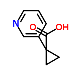 1-(吡啶-3-基)环丙烷羧酸结构式