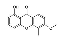 1-hydroxy-6-methoxy-5-methylxanthen-9-one结构式