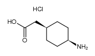 cis-4-aminocyclohexylacetic acid hydrochloride Structure