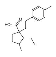 1-(β-4-Methylphenyl-ethyl)-2-ethyl-3-methylcyclopentan-1-carbonsaeure结构式