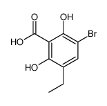 3-bromo-5-ethyl-2,6-dihydroxybenzoic acid Structure