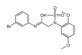 N-(3-bromophenyl)-2-(2,5-dimethoxy-N-methylsulfonylanilino)acetamide结构式