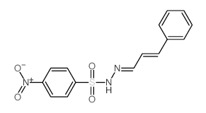 N-(cinnamylideneamino)-4-nitro-benzenesulfonamide结构式