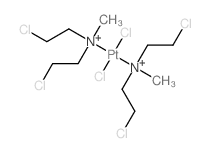 2-chloro-N-(2-chloroethyl)-N-methyl-ethanamine; dichloroplatinum Structure