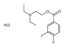diethyl-[2-(4-fluoro-3-iodobenzoyl)oxyethyl]azanium,chloride Structure