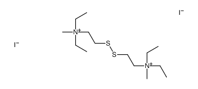 2-[2-[diethyl(methyl)azaniumyl]ethyldisulfanyl]ethyl-diethyl-methylazanium,diiodide Structure
