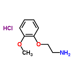 2-(2-甲氧苯氧基)乙胺盐酸盐水合物结构式