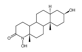 3β,17a-dihydroxy-17a-aza-D-homo-5α-androstan-17-one Structure