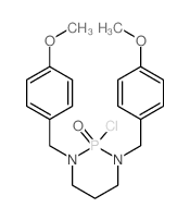 1,3,2-Diazaphosphorine,2-chlorohexahydro-1,3-bis[(4-methoxyphenyl)methyl]-, 2-oxide Structure
