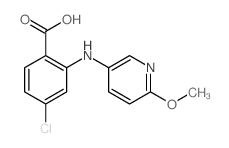4-氯-2-[(6-甲氧基-3-吡啶基)氨基]苯甲酸结构式