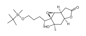 [1aα(R*),2α,3aβ,6aβ,6bα]-1a-[4-[[(1,1-dimethylethyl)dimethylsilyl]oxy]-1-methylbutyl]hexahydro-2-hydroxy-2-methyloxireno[e]benzofuran-5(2H)-one结构式