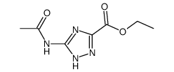 1H-1,2,4-Triazole-3-carboxylicacid,5-(acetylamino)-,ethylester(9CI)结构式