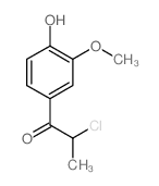 2-Chloro-1-(4-hydroxy-3-methoxyphenyl)propan-1-one结构式