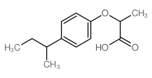 Propanoic acid,2-[4-(1-methylpropyl)phenoxy]-结构式