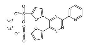 3-(2-吡啶基)-5,6-双(5-硫代-2-呋喃基)-1,2,4-三嗪二钠盐水合物结构式